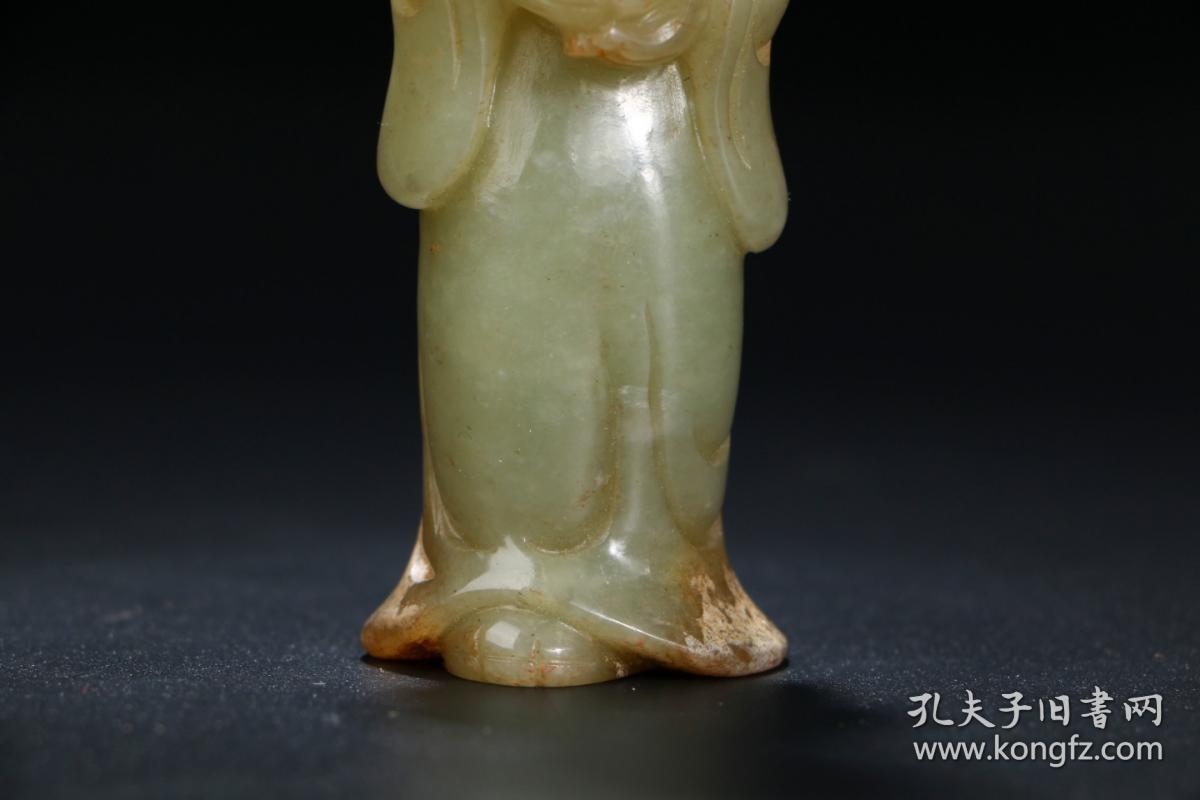 旧藏 和田玉仕女摆件