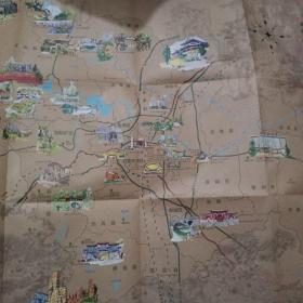 石家庄旅游手绘地图