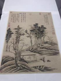 明 董其昌67*90临倪瓒东岗草堂图 进口加厚艺术纸 【高清微喷】未装裱