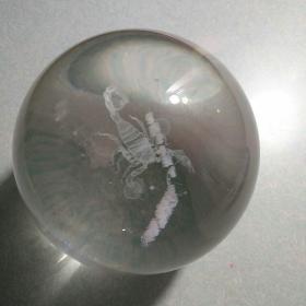 水晶球(内有蝎子照型)   重量重仅接受快递
