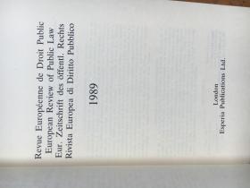 Revue européenne de droit public = European review of public law = Eur. Zeitschrift des öffentl. Rechts = Rivista europea di diritto pubblico  Vol. 1, no 1 (été/summer 1989)-【原版】