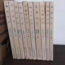 中国现代作家日记丛书（全十种）
胡适日记  郭沫若日记  叶圣陶日记  
茅盾日记  郁达夫日记  郑振铎日记  
阿英日记  柔石日记  沙汀日记  蒲风日记