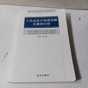 正版 小企业会计制度讲解及案例分析