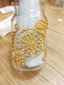 印度彩绘玻璃瓶(瓶口略小)