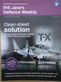 英文原版杂志《IHS Jane‘s Defence Weekly》2016-9-21