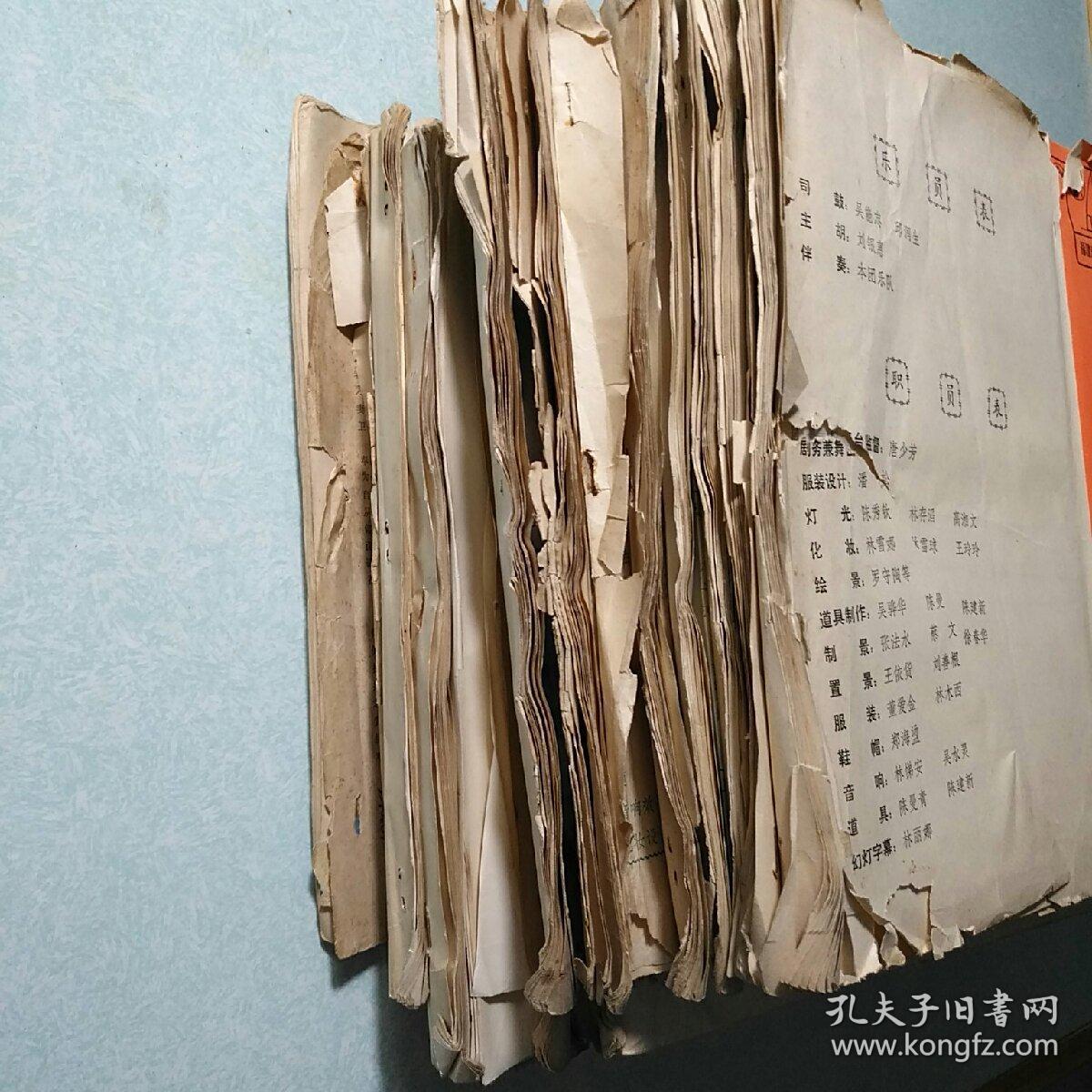 玄雪谱(照片贴在一堆的各类剧单上)  不喜勿拍，物品重仅接受快递  孔网唯一