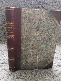 1855年  DANIEL DEFOE AND CHARLES CHURCHILL   3/4真皮装帧    竹节皮脊