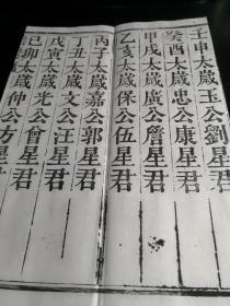 木刻本（拜太岁必读道教经书）民国2年（1913）四川刻本《太上灵华至德岁君解厄延生法忏》（《岁君法忏》）1册全，经折装白纸佳墨原版后刷印本。