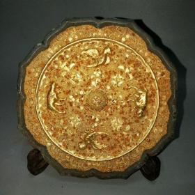 战汉时期鎏金兽纹青铜铜镜