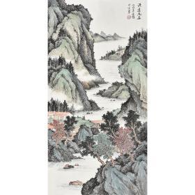 【带合影】当代实力山水画家 王老师《源远流长》SS2876。