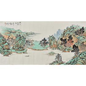 当代实力画家 常老师《湖山幽静图》SS2079