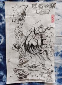 幽默三国水墨画