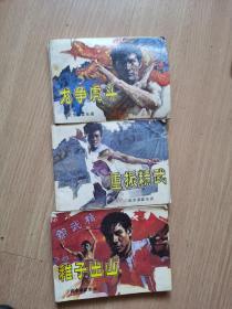 武术家霍东阁(3本合售，1-稚子出山，2-重振精武，3-龙争虎斗)【1985年一版一印】