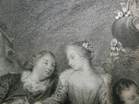 【百元包邮】《田园盛会》(A FETE CHAMPETRE)1856年 钢版画 源自《艺术日志》 纸张尺寸约32×22厘米(编号AJ0150)