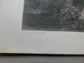 【百元包邮】《田园盛会》(A FETE CHAMPETRE)1856年 钢版画 源自《艺术日志》 纸张尺寸约32×22厘米(编号AJ0150)