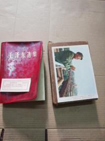 毛泽东选集 合订一卷本，1964年第一版，1966年改横排版， ****，红塑皮，带 [成品检查证  毛主席彩图一张] 原盒