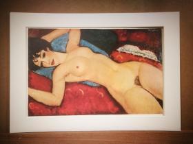 莫迪里阿尼(Modigliani) /《斜躺的张开双臂的裸女》/ 1963年精印版 / 限量编号:460/1000
