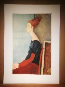 莫迪里阿尼(Modigliani) /《侧坐的让娜 · 艾布特纳》/ 1963年精印版 / 限量编号:460/1000