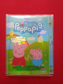 DVD-9光碟1碟片1盒装《粉红猪小妹》即《小猪佩奇Peppa Pig》2013年（英国人阿斯特利(Astley )、贝克(Baker )、戴维斯(Davis)创作、导演和制作、学前电视动画片）