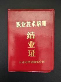 1993年职业技术培训结业证