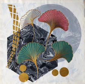 郑秋里 精品油画 抽象系列 尺寸约80X80厘米 ，9款