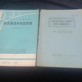 钻孔灌注桩试验报告。钻孔灌注混泥土桩研究（两本）
