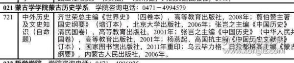 内蒙古大学721中外历史及文史知识 真题笔记