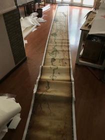 古地图1644-1911 大运河地图 从北京至长江卷。纸本大小55.25*994.98厘米。宣纸原色仿真复制