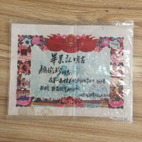 1962年 工厂毕业证明书