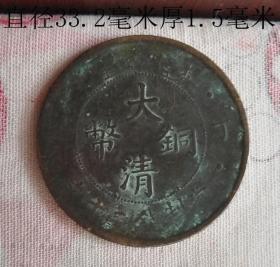 光绪年造大清铜币丁未当制二十文10060