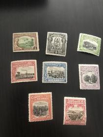 1918年古典邮票 新 1918年精美古典邮票 新票 8张不同  60分难寻 一起便宜出