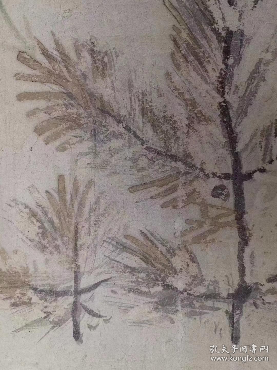 无款老作品 尺寸 93/37 原裱脱壳