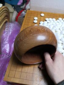 日本原装围棋子 一套 白蛤碁石180枚10.7毫米厚黑那智石 181枚11毫米厚带原装杉木棋笥箱花林棋笥