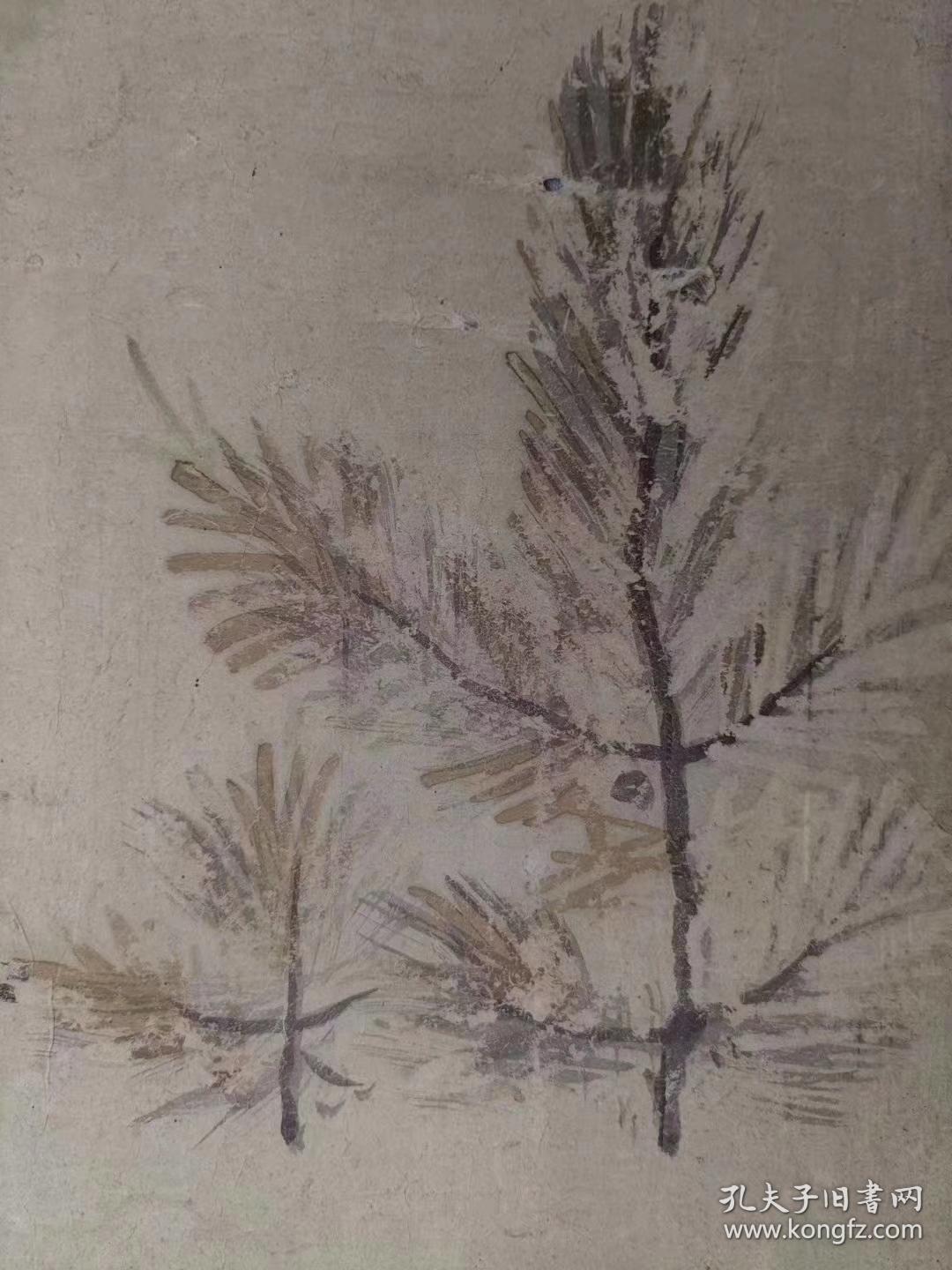 无款老作品 尺寸 93/37 原裱脱壳