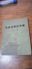 日本当用汉字表--汉语音序排列（品看图）64开74年1版1印