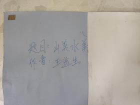 彩色照片：“山美水美” 王道生站在夷陵长江大桥上拍摄上游长江边的城市风景的彩色照片---2张照片粘贴在一起的      共2张照片售     彩色照片箱3   00200