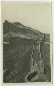 民国时期北京昌平南口一带残损的长城台阶老照片