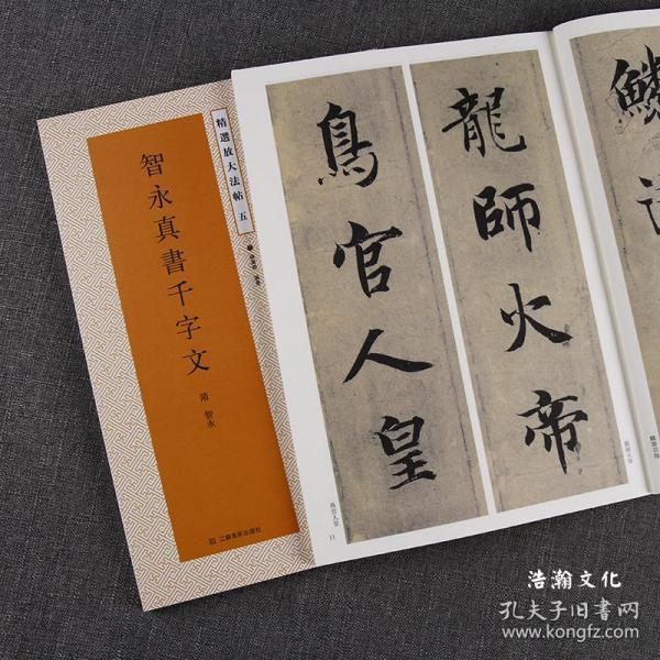 精选放大法帖(五)智永真书千字文楷书千字文全文临摹 毛笔书法字帖临摹范本