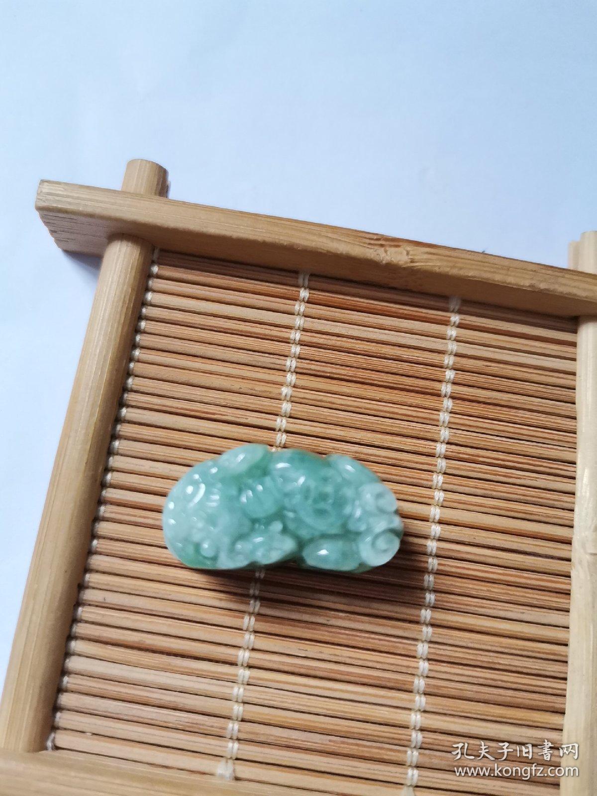 翡翠A货满果绿貔貅27.2*13.9*12.6