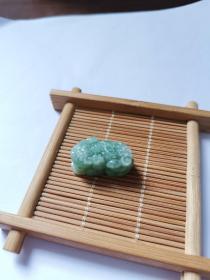 翡翠A货满果绿貔貅27.2*13.9*12.6