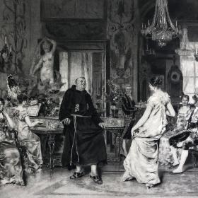 「派对英雄」安东尼奥·卡萨诺瓦[绘] 1888年 美国艺术珍品巨幅版画 尺寸41.5*28厘米 /ATA239