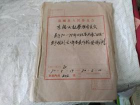 关于1970-1975年公社各大队‘四五’生产规划.1970年各类作物安排计划【一厚册】