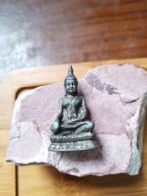 唐宋时期 锡制 释迦摩尼佛 造像 雕工精美保存完好  难得完美品 35.9*18.9*12.9