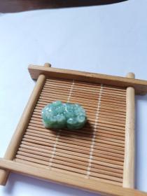 翡翠A货满果绿貔貅27.2*13.9*12.6