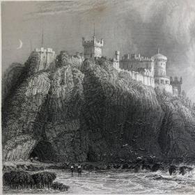 「卡尔津城堡」威廉·亨利·巴特利特[绘] S. Fisher[刻] 1836年 阿罗姆绘苏格兰钢版画 尺寸26.5*20.5厘米 /Almsct033