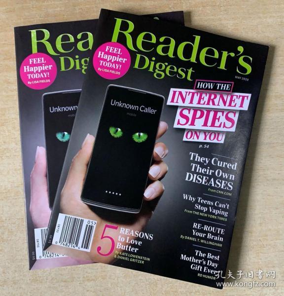 美国版 READER'S DIGEST 读者文摘2020年5月 英文生活类杂志