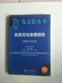 北京蓝皮书：北京文化发展报告（2018-2019）