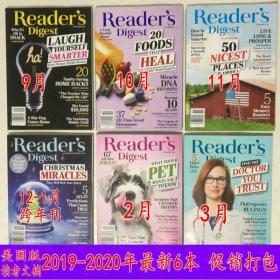 美国版 READER'S DIGEST 读者文摘2019/2020年6本打包 英文生活类杂志