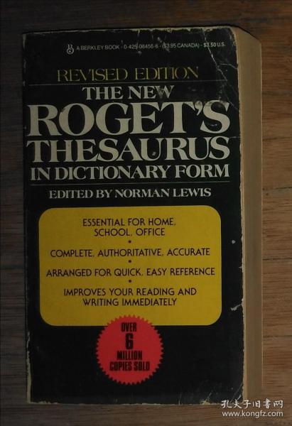 英文原版 The New Roger's Thesaurus in Dictionary Form by Norman Lewis 著