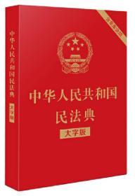 中华人民共和国民法典 大字版 32开大字条旨红皮烫金 附草案说明